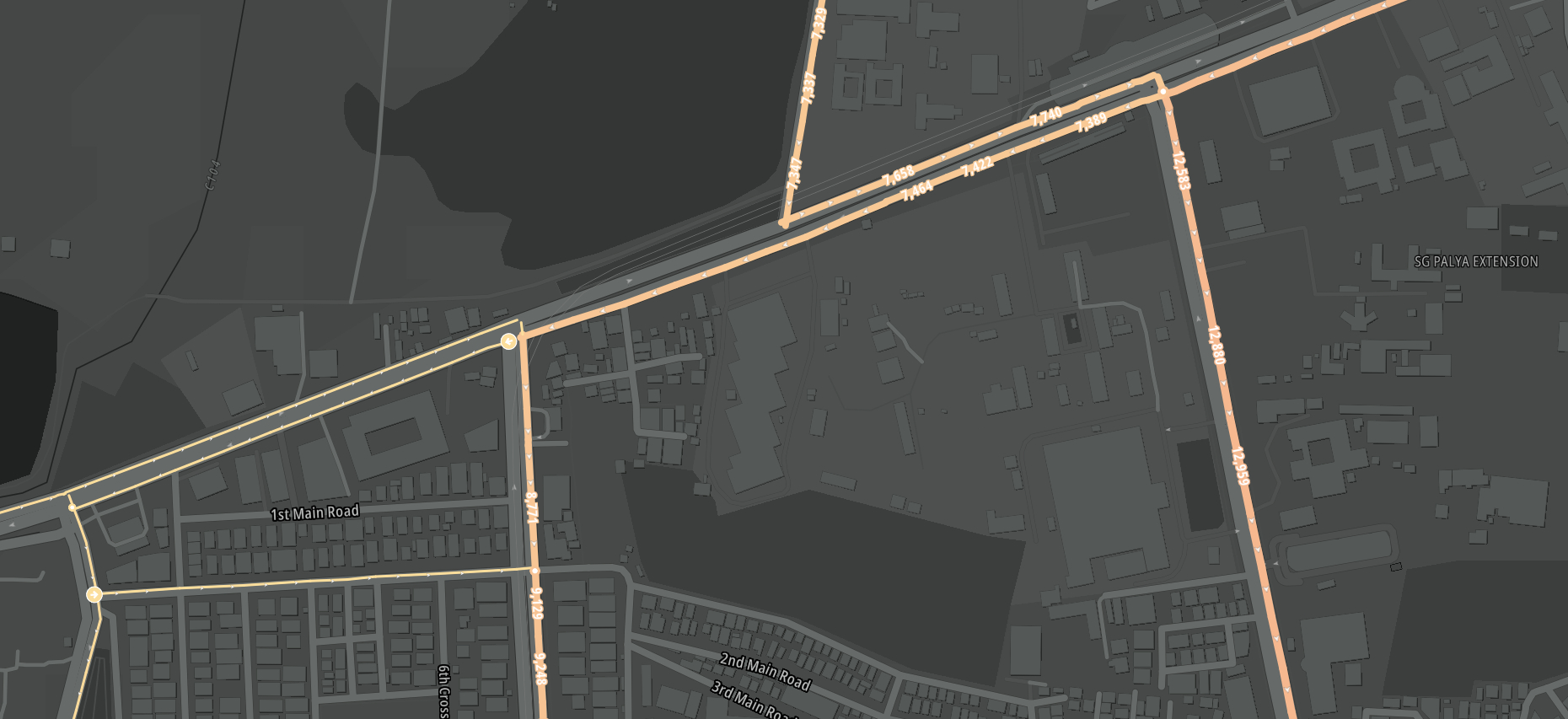 Only around 21,000 trips entered Indiranagar from Old Madras Road